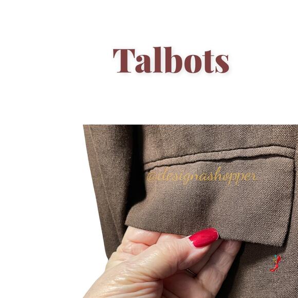 Classy Women's Talbots Chocolate Brown Blazer Size 10 - Picture 4 of 7